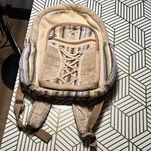 Stylish Tan and Brown Backpack